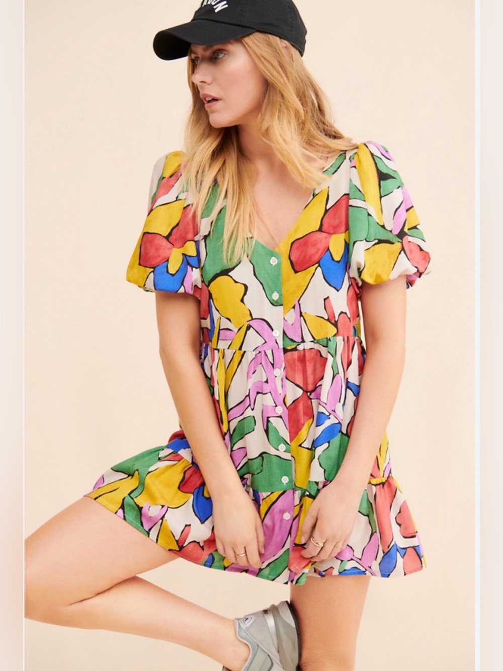 Untitled in Motion Lulani dress in the Solas print